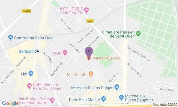 Localisation Paris Menilmontant - 75020