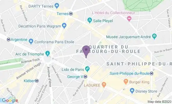 Localisation Paris Chambre de Commerce - 75008