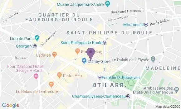 Localisation Paris Colisee - 75008