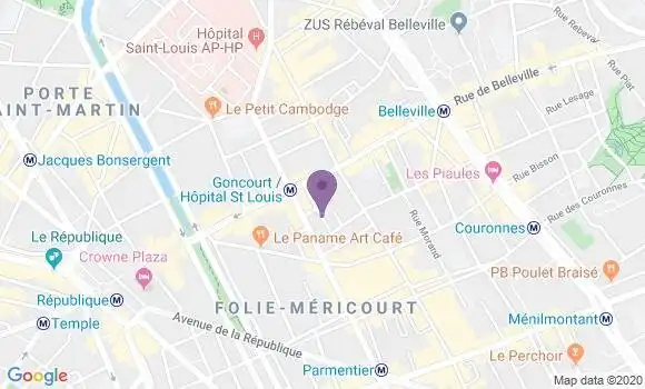 Localisation Paris Goncourt - 75011