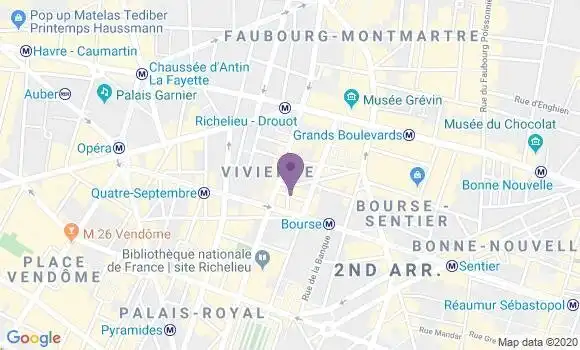Localisation Paris Bourse - 75002