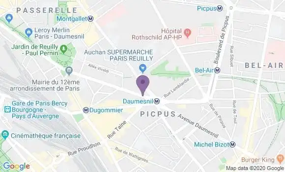Localisation Paris Daumesnil - 75012