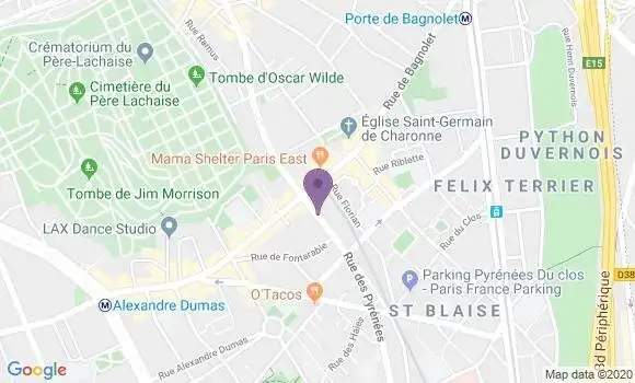 Localisation Paris Charonne - 75020