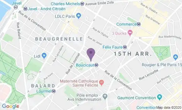 Localisation Paris Boucicaut - 75015