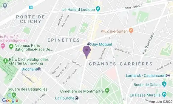 Localisation Paris Guy Moquet - 75017