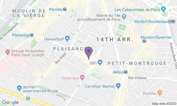 Localisation Paris Alesia - 75014