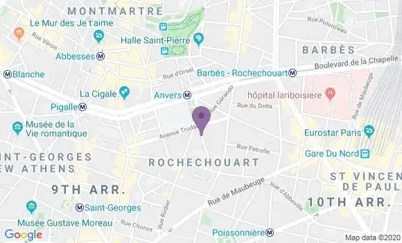 Localisation Paris Turgot - 75009