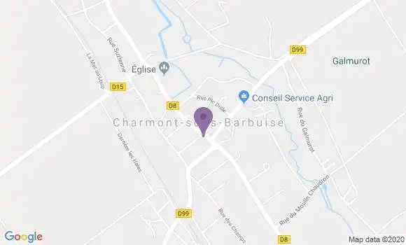 Localisation Charmont sous Barbuise Bp - 10150
