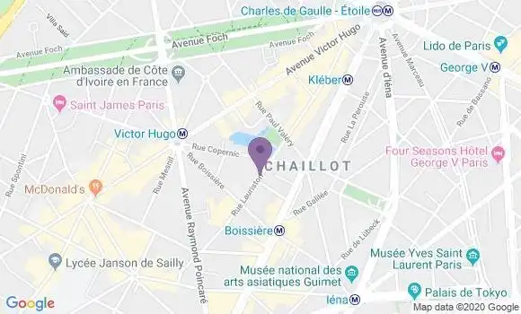Localisation Paris Etoile - 75016
