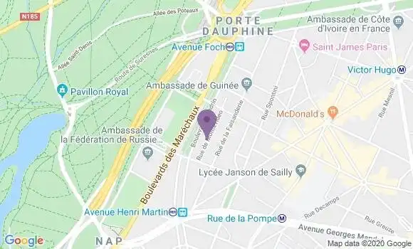 Localisation Paris Montevideo - 75016