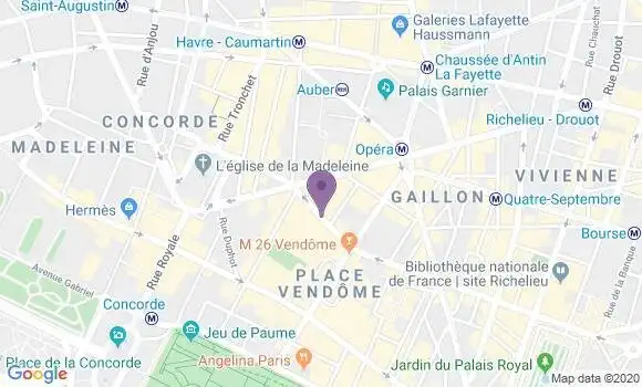 Localisation Paris Capucines - 75001