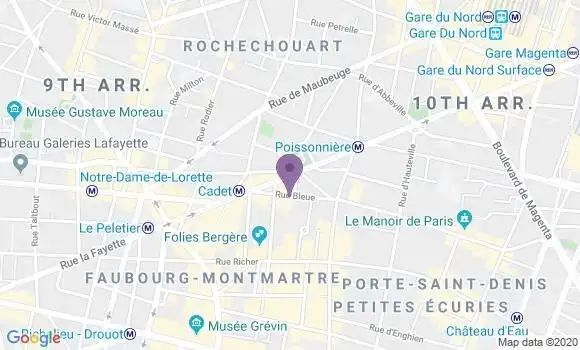 Localisation Paris Montholon - 75009