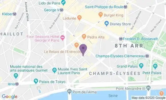 Localisation Paris la Tremoille - 75008