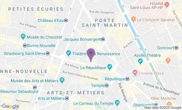 Localisation Paris Republique - 75010