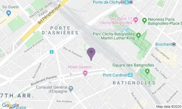Localisation Paris Cardinet - 75017