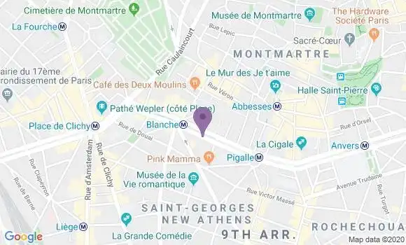 Localisation Paris Pigalle - 75009
