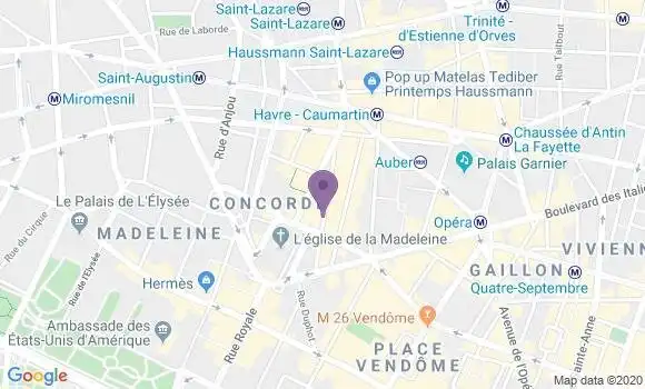 Localisation Paris Madeleine - 75009