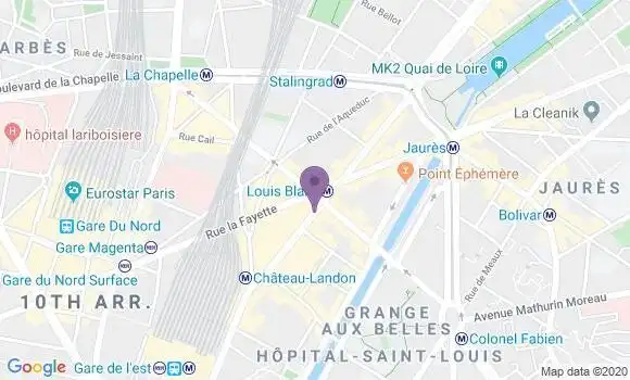 Localisation Paris Louis Blanc - 75010
