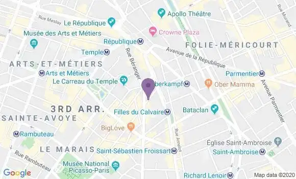 Localisation Paris Saintonge - 75003