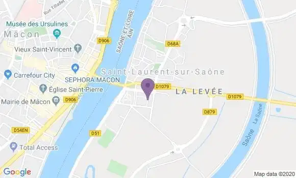 Localisation St Laurent sur Saone Bp - 01750