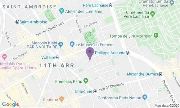 Localisation Paris Mercoeur - 75011