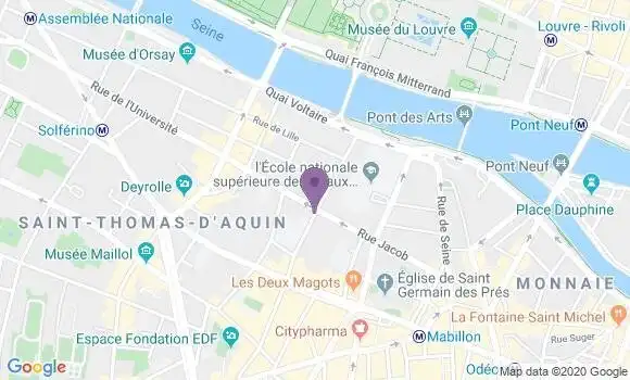 Localisation Paris Beaux Arts - 75007