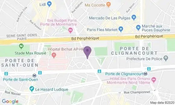Localisation Paris Bichat - 75018
