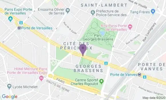 Localisation Paris Georges Brassens - 75015