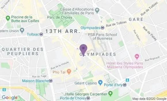 Localisation Paris Olympiades - 75013