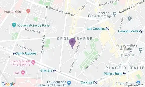 Localisation Paris Corvisart - 75013