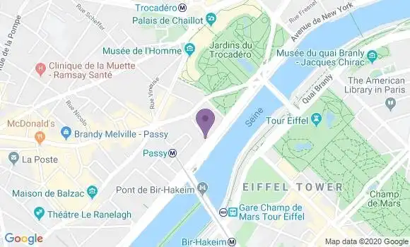 Localisation Paris Beethoven Bp - 75016