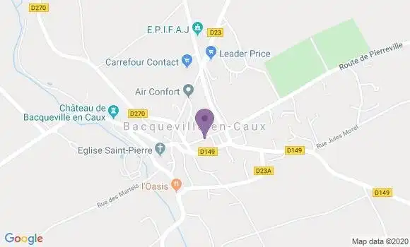 Localisation Bacqueville En Caux - 76730