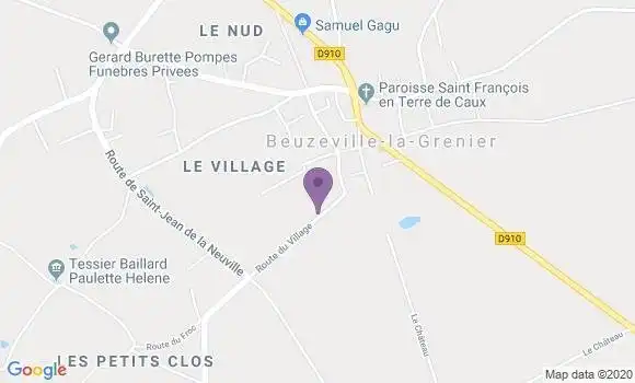 Localisation Beuzeville la Grenier Bp - 76210