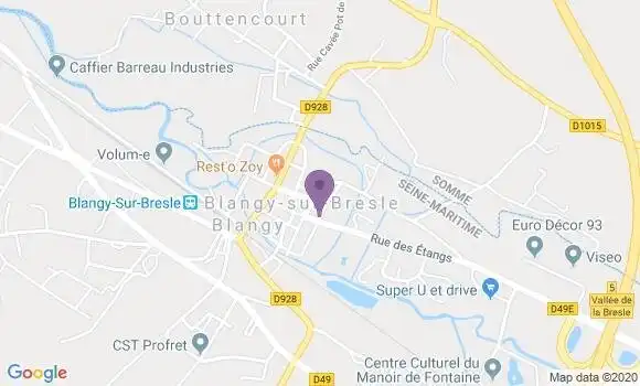 Localisation Blangy sur Bresle - 76340