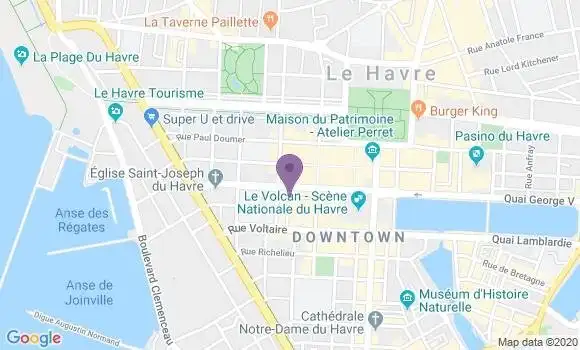 Localisation Le Havre les Halles - 76600