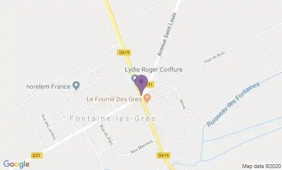 Localisation Fontaine les Gres Bp - 10280