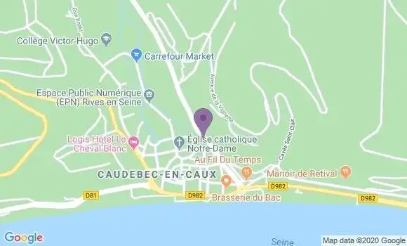 Localisation Caudebec En Caux - 76490