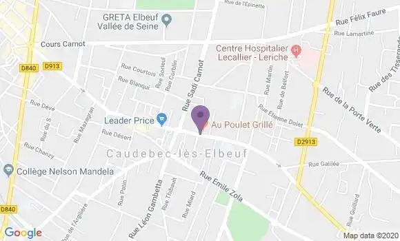 Localisation Caudebec les Elbeuf - 76320
