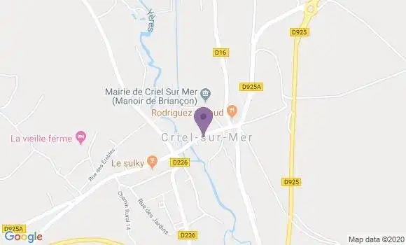 Localisation Criel sur Mer Bp - 76910