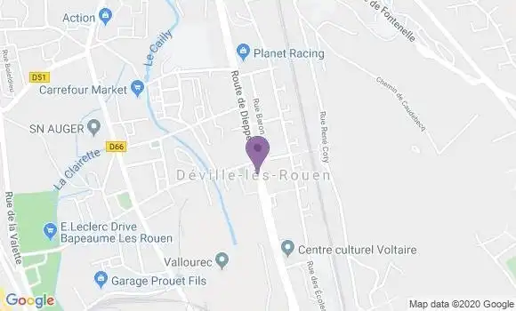 Localisation Deville les Rouen - 76250