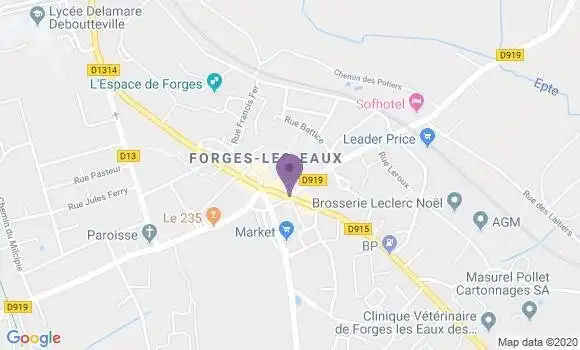 Localisation Forges les Eaux - 76440