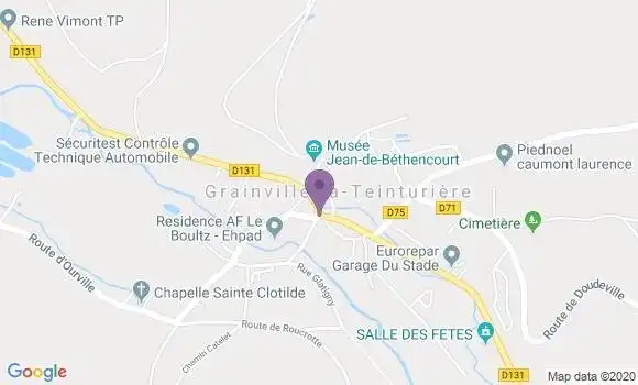 Localisation Grainville la Teinturiere Ap - 76450
