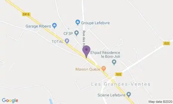 Localisation Les Grandes Ventes Bp - 76950