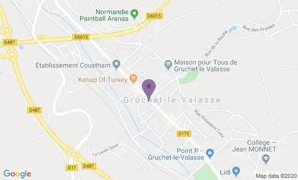 Localisation Gruchet le Valasse Bp - 76210