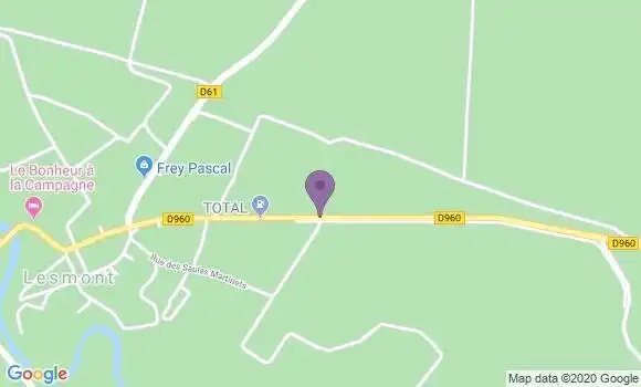 Localisation Lesmont Bp - 10500