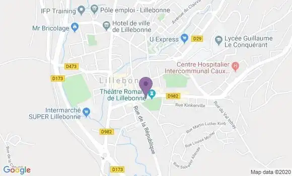 Localisation Lillebonne - 76170