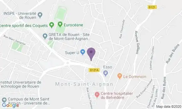 Localisation Mont Saint Aignan - 76130