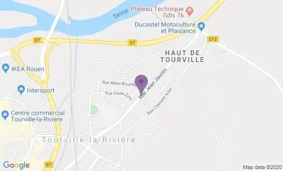 Localisation Tourville la Riviere Bp - 76410