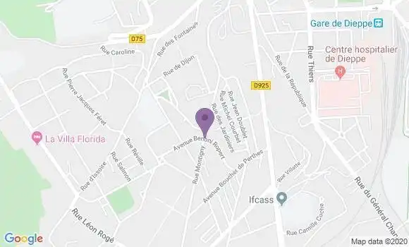 Localisation Dieppe J Prevert - 76200