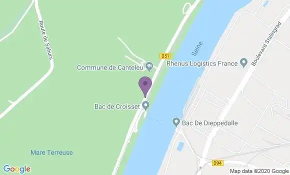 Localisation Dieppedalle Croisset Bp - 76380